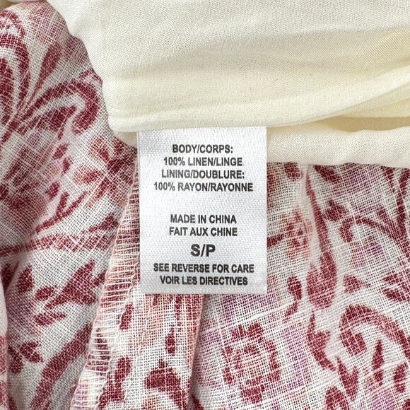 NWT Cami NYC Doris Red Orange White Floral Ruffle Tiered Linen Maxi Dress sz S - Picture 10 of 16